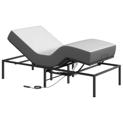 Electric Adjustable Bed Frame Black 200 x 90 x 33.5 cm Steel