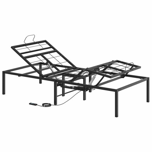 Electric Adjustable Bed Frame Black 90 x 190 x 48 cm Steel