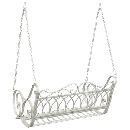 Swing Bench Steel 109 x 75 x 59 cm Antique White