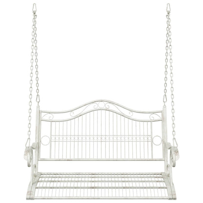 Swing Bench Steel 115 x 61 x 63 cm Antique White