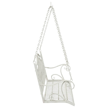 Swing Bench Steel 115 x 61 x 63 cm Antique White