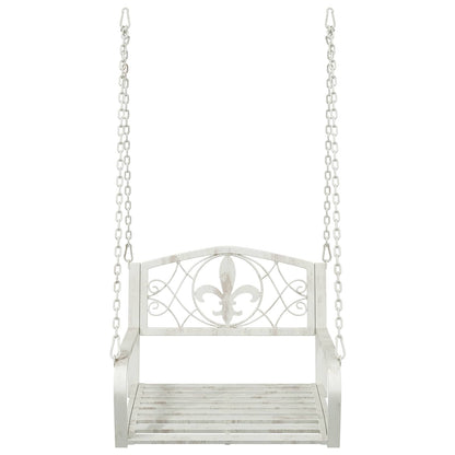 Swing Bench Steel 71.5 x 59 x 55 cm Antique White