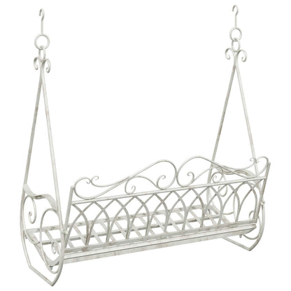 Swing Bench Steel 112 x 60 x 126.5 cm Antique White