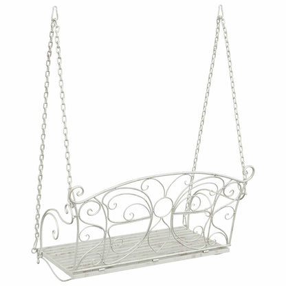 Swing Bench Steel 105.5 x 61 x 56 cm Antique White