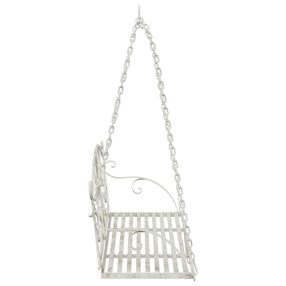 Swing Bench Steel 110 x 52.5 x 47 cm Antique White