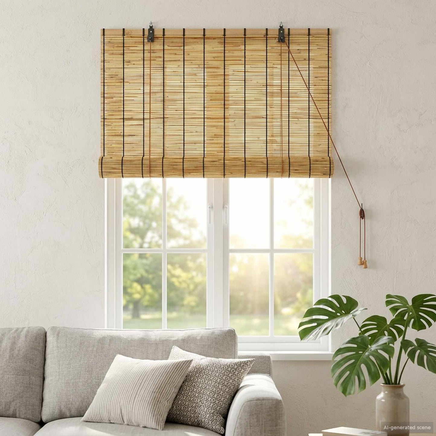 Roller Blind Natural 60 x 160 cm Reed