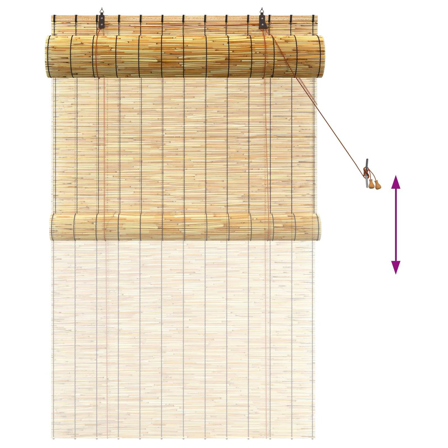 Roller Blind Natural 100 x 160 cm Reed