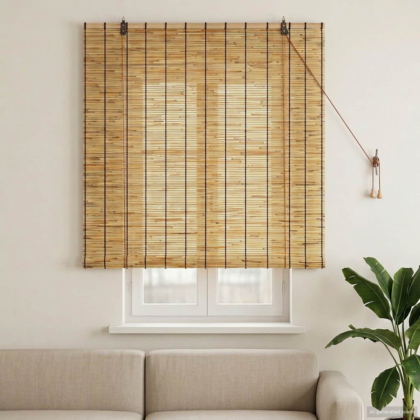 Roller Blind Natural 120 x 160 cm Reed