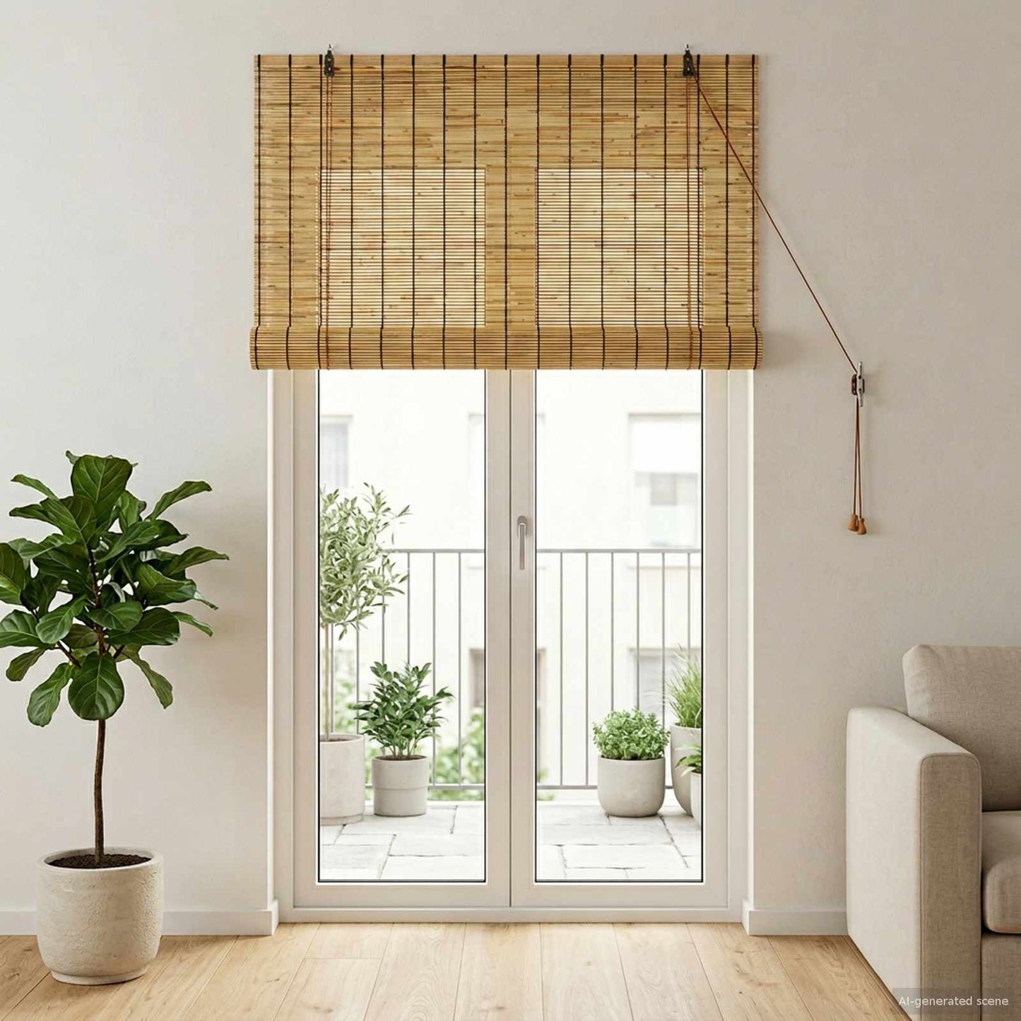 Roller Blind Natural 120 x 220 cm Reed