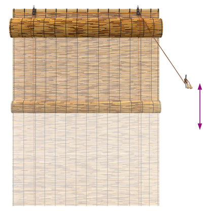 Roller Blind Brown 120 x 160 cm Reed