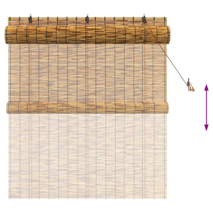 Roller Blind Brown 140 x 160 cm Reed