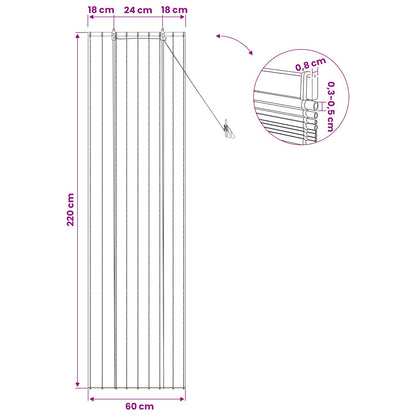 Roller Blind Brown 60 x 220 cm Reed