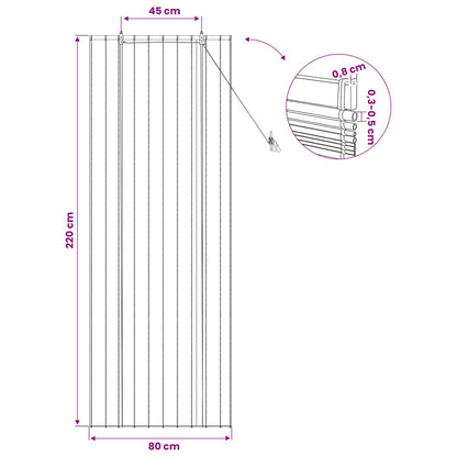 Roller Blind Brown 80 x 220 cm Reed