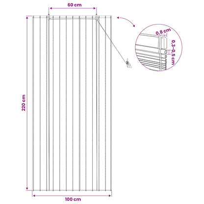 Roller Blind Brown 100 x 220 cm Reed