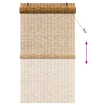 Roller Blind Brown 120 x 220 cm Reed