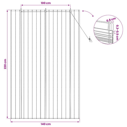 Roller Blind Brown 140 x 220 cm Reed
