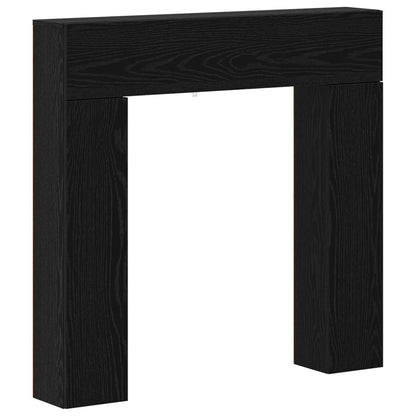 Fireplace Surround Black Oak 102 x 18 x 100.5 cm