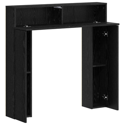 Fireplace Surround Black Oak 102 x 18 x 100.5 cm
