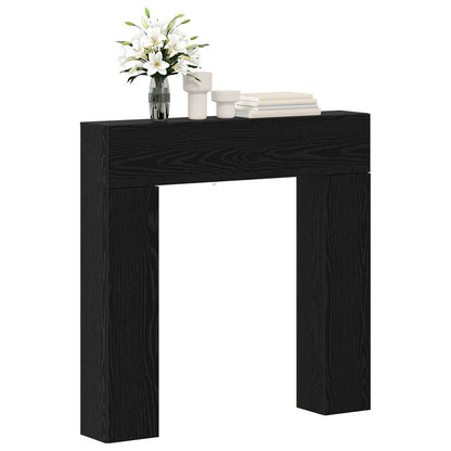 Fireplace Surround Black Oak 102 x 18 x 100.5 cm