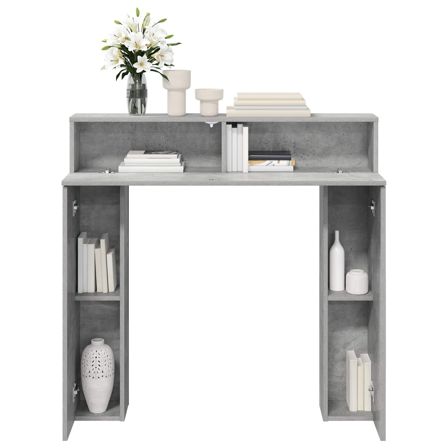 Fireplace Surround Concrete Grey 102 x 18 x 100.5 cm