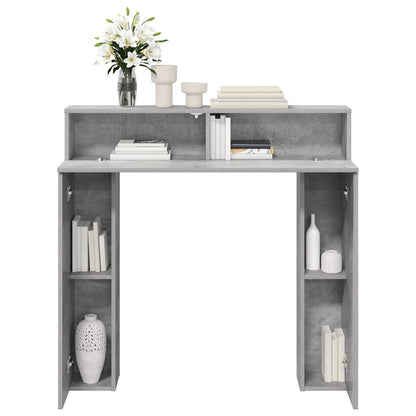 Fireplace Surround Concrete Grey 102 x 18 x 100.5 cm