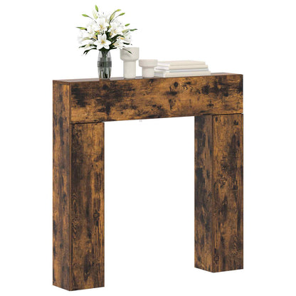 Fireplace Surround Smoked Oak 102 x 18 x 100.5 cm