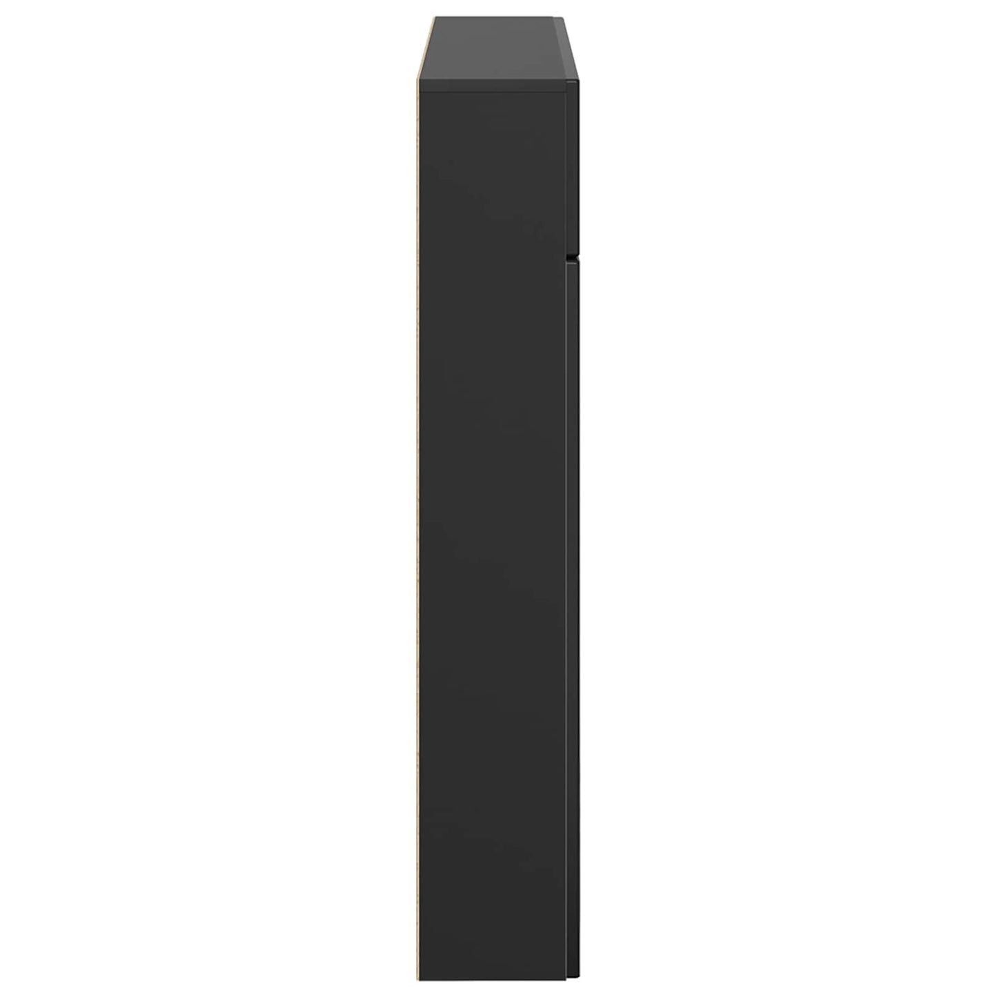 Fireplace Surround Black 102 x 18 x 100.5 cm Engineered Wood