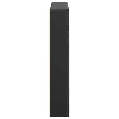 Fireplace Surround Black 102 x 18 x 100.5 cm Engineered Wood