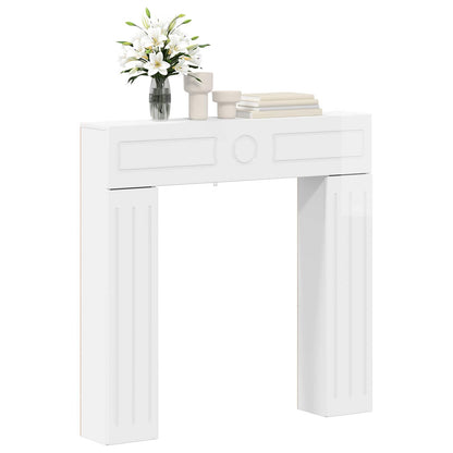 Fireplace Surround Gloss White 102 x 18 x 100.5 cm
