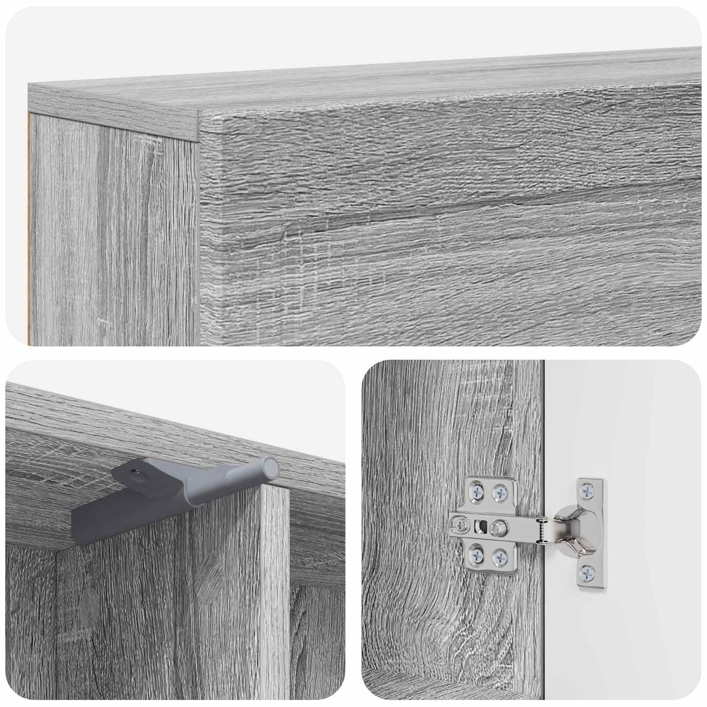 Fireplace Surround Grey Sonoma 102 x 18 x 100.5 cm