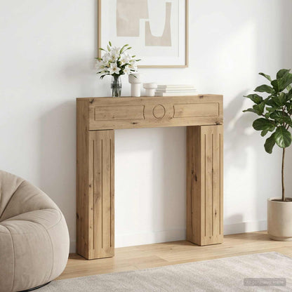 Fireplace Surround Artisan Oak 102 x 18 x 100.5 cm