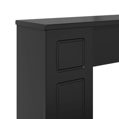 Fireplace Surround Black 100 x 20 x 100 cm Engineered Wood