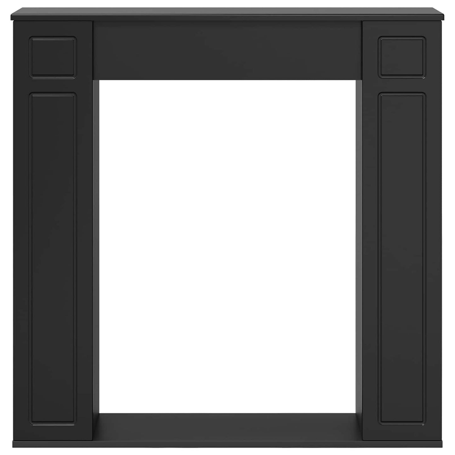 Fireplace Surround Black 100 x 20 x 100 cm Engineered Wood