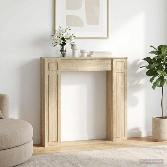 Fireplace Surround Sonoma Oak 100 x 20 x 100 cm Engineered Wood