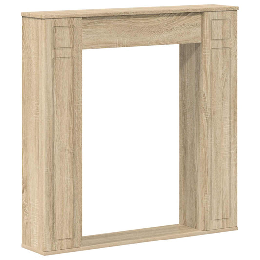 Fireplace Surround Sonoma Oak 100 x 20 x 100 cm Engineered Wood