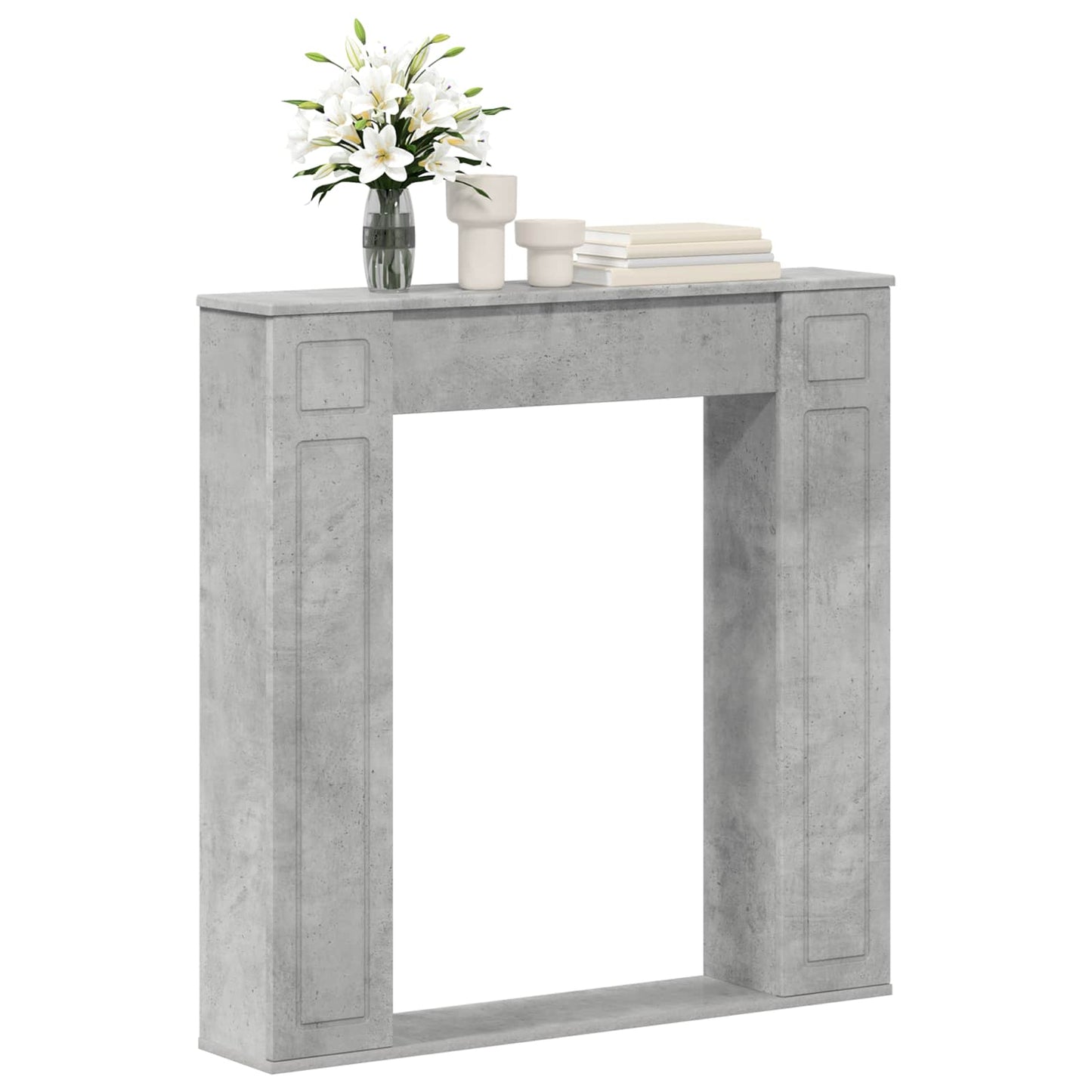 Fireplace Surround Concrete Grey 100 x 20 x 100 cm