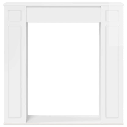 Fireplace Surround Gloss White 100 x 20 x 100 cm