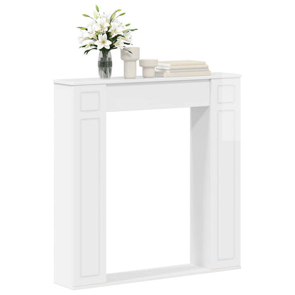 Fireplace Surround Gloss White 100 x 20 x 100 cm