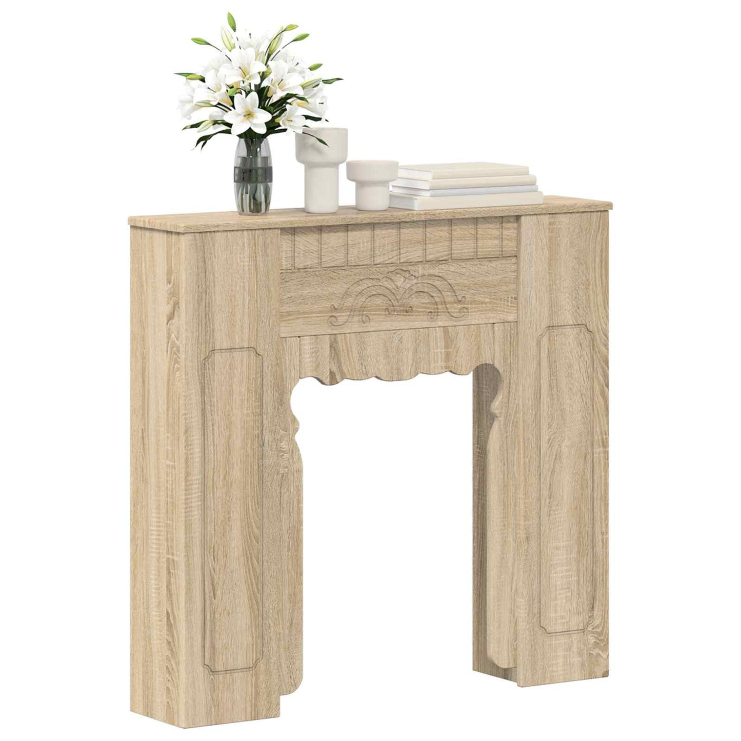 Fireplace Surround Sonoma Oak 93 x 20 x 89 cm Engineered Wood