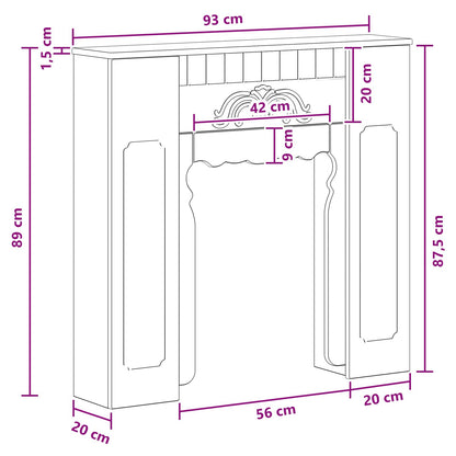 Fireplace Surround Sonoma Oak 93 x 20 x 89 cm Engineered Wood