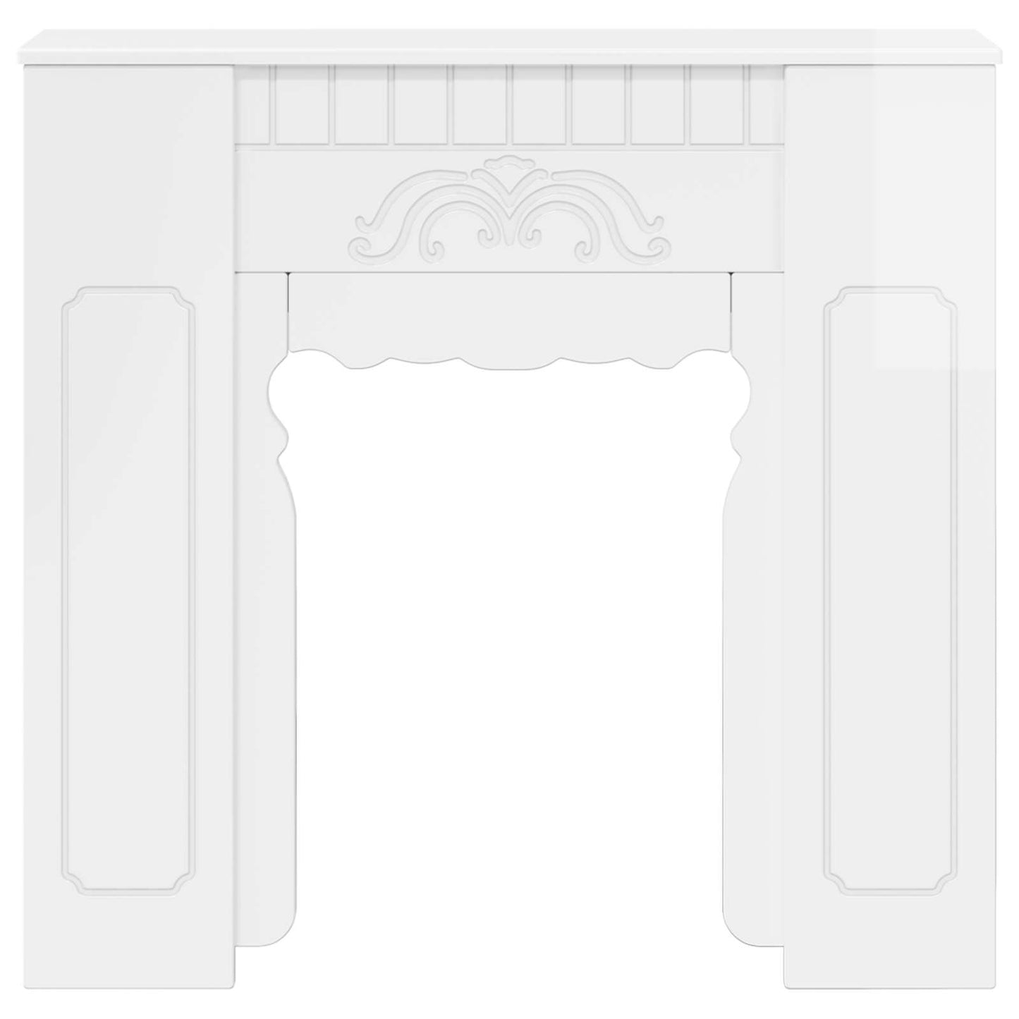 Fireplace Surround High Gloss White 93 x 20 x 89 cm