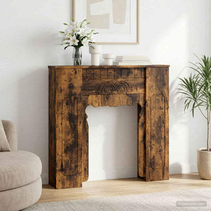 Fireplace Surround Smoked Oak 93 x 20 x 89 cm Engineered Wood
