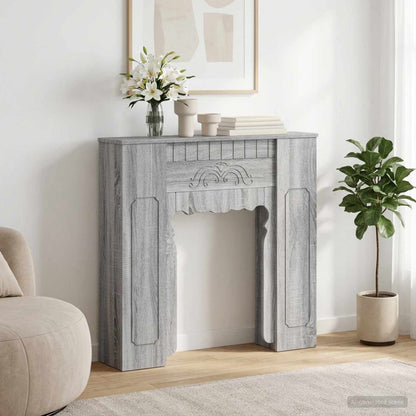 Fireplace Surround Grey Sonoma 93 x 20 x 89 cm Engineered Wood