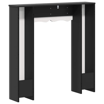 Fireplace Surround Black 102 x 20 x 102 cm Engineered Wood