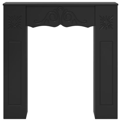 Fireplace Surround Black 102 x 20 x 102 cm Engineered Wood