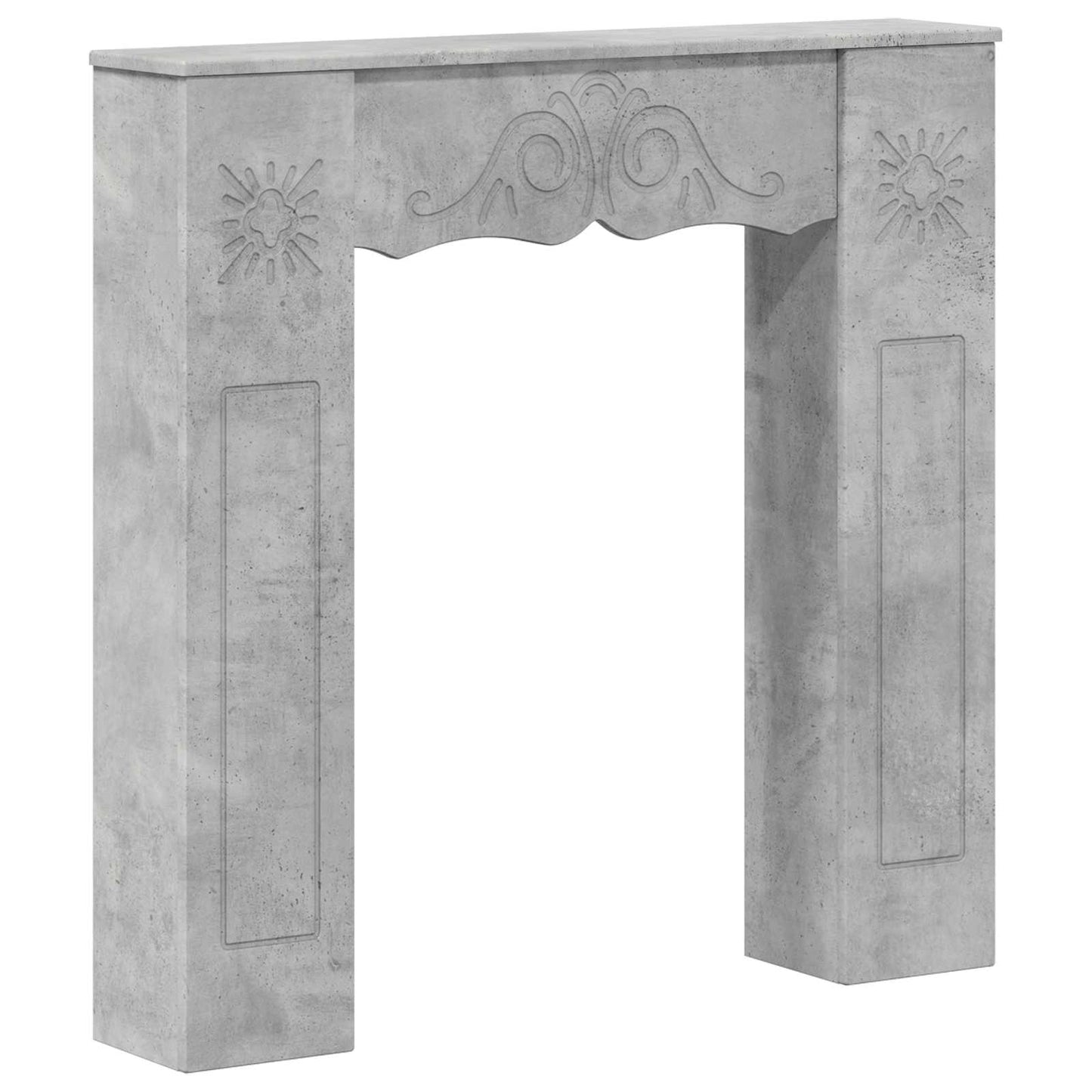 Fireplace Surround Concrete Grey 102 x 20 x 102 cm