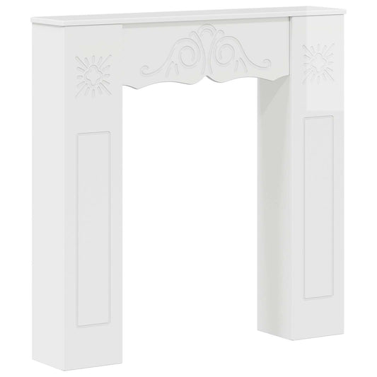 Fireplace Surround High Gloss White 102 x 20 x 102 cm