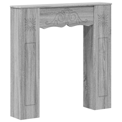 Fireplace Surround Grey Sonoma 102 x 20 x 102 cm