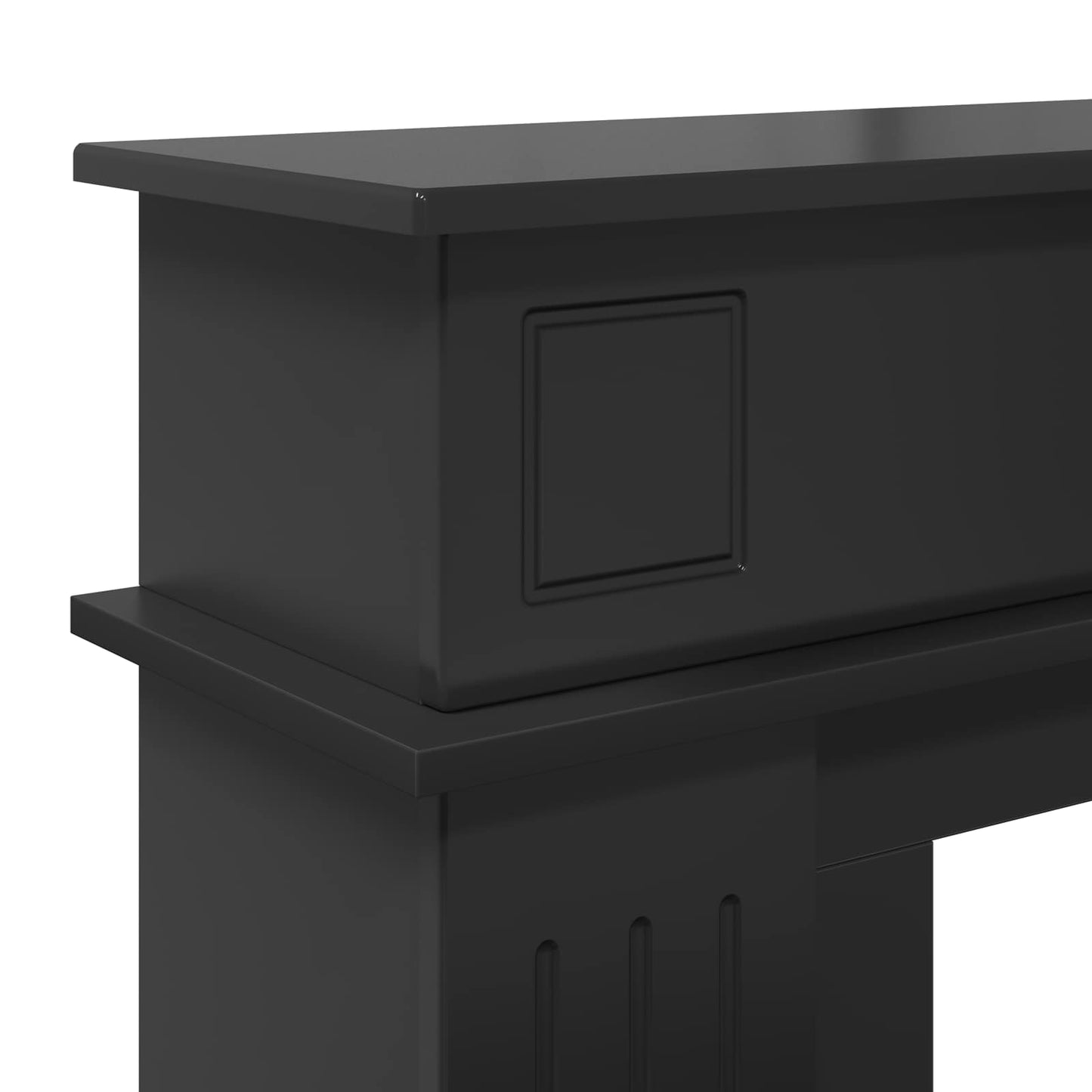 Fireplace Surround Black 102 x 26 x 100 cm Engineered Wood