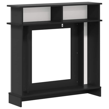 Fireplace Surround Black 102 x 26 x 100 cm Engineered Wood